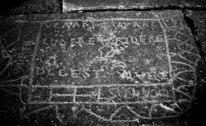 Inscription on the board at Timgad. 